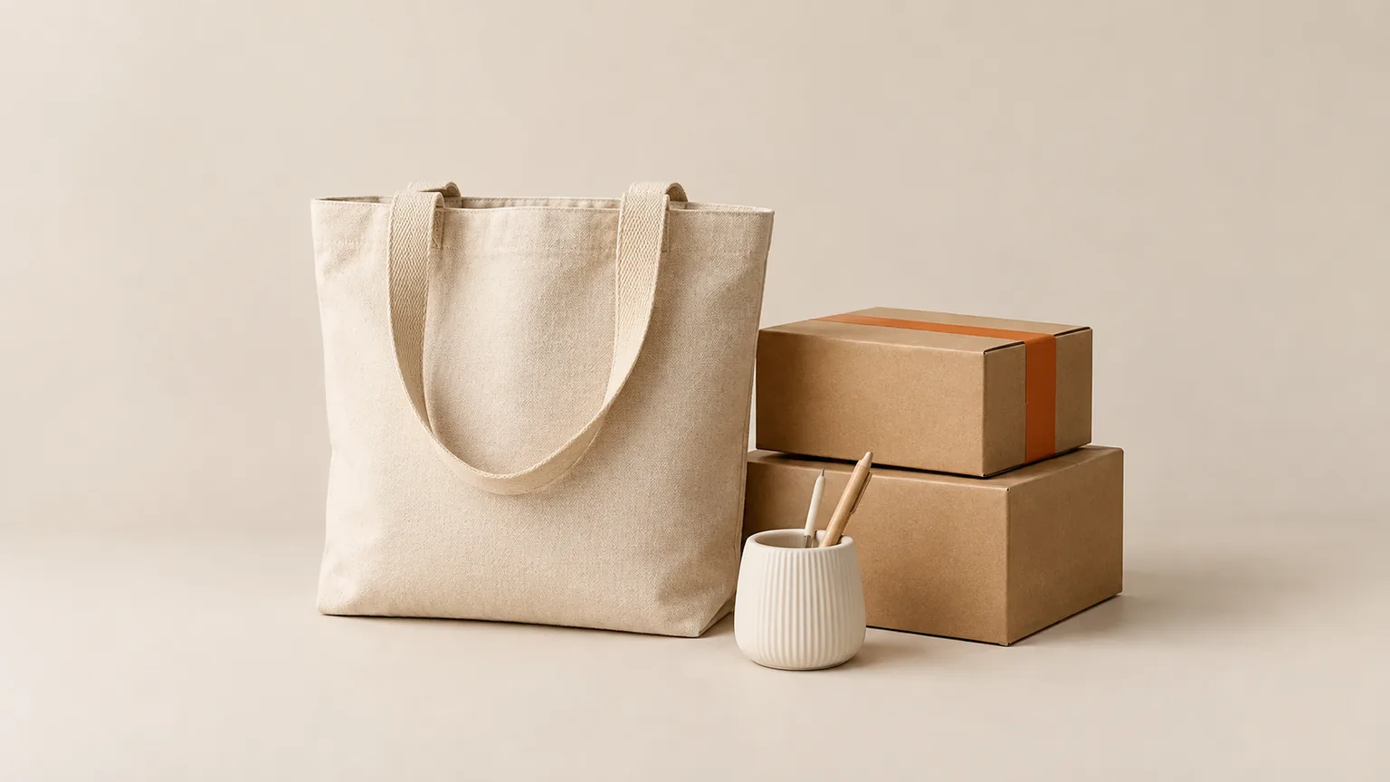 Canvas tote and neatly packed parcels — discover everyday essentials at ProSell