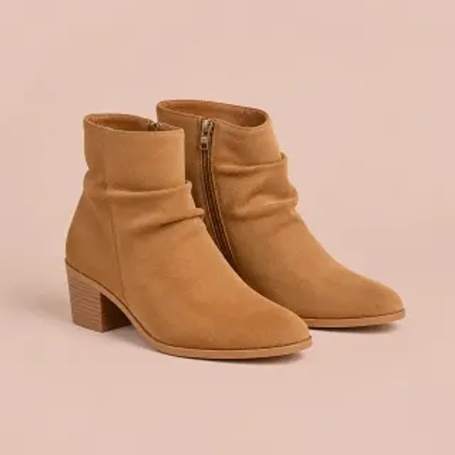 Tan suede ankle boots