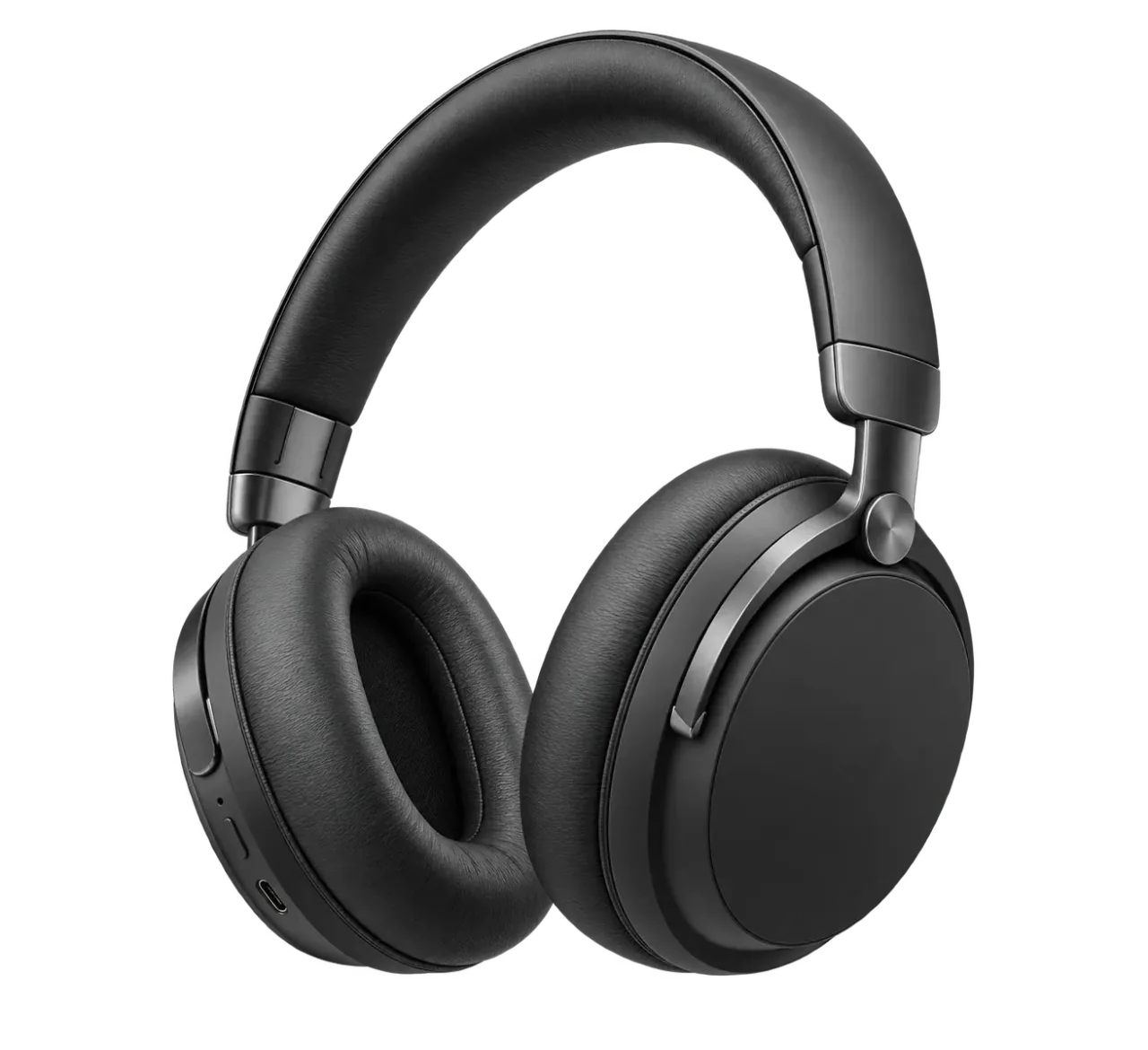 Black wireless over-ear headphones